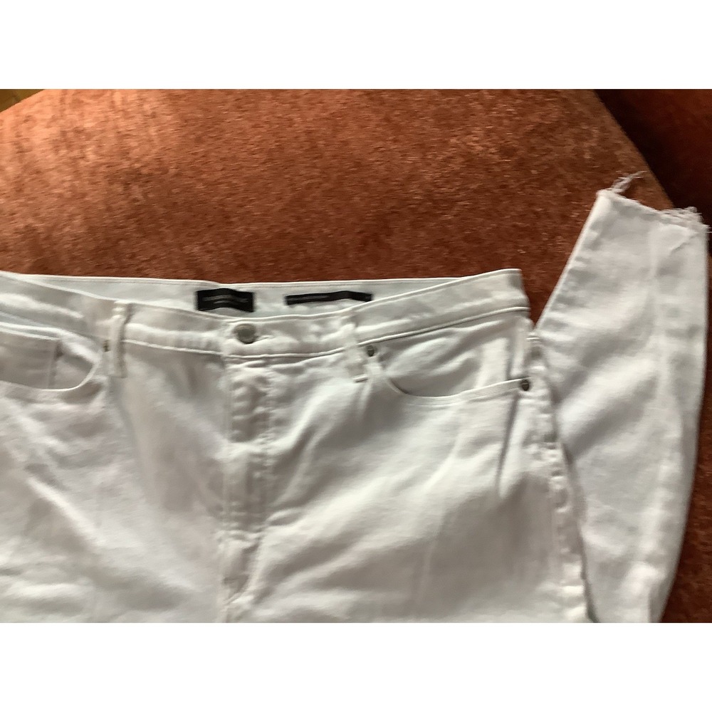 Banana Republic Women's High Rise Skinny Ankle‎ Denim Jeans Size 35 White Beach